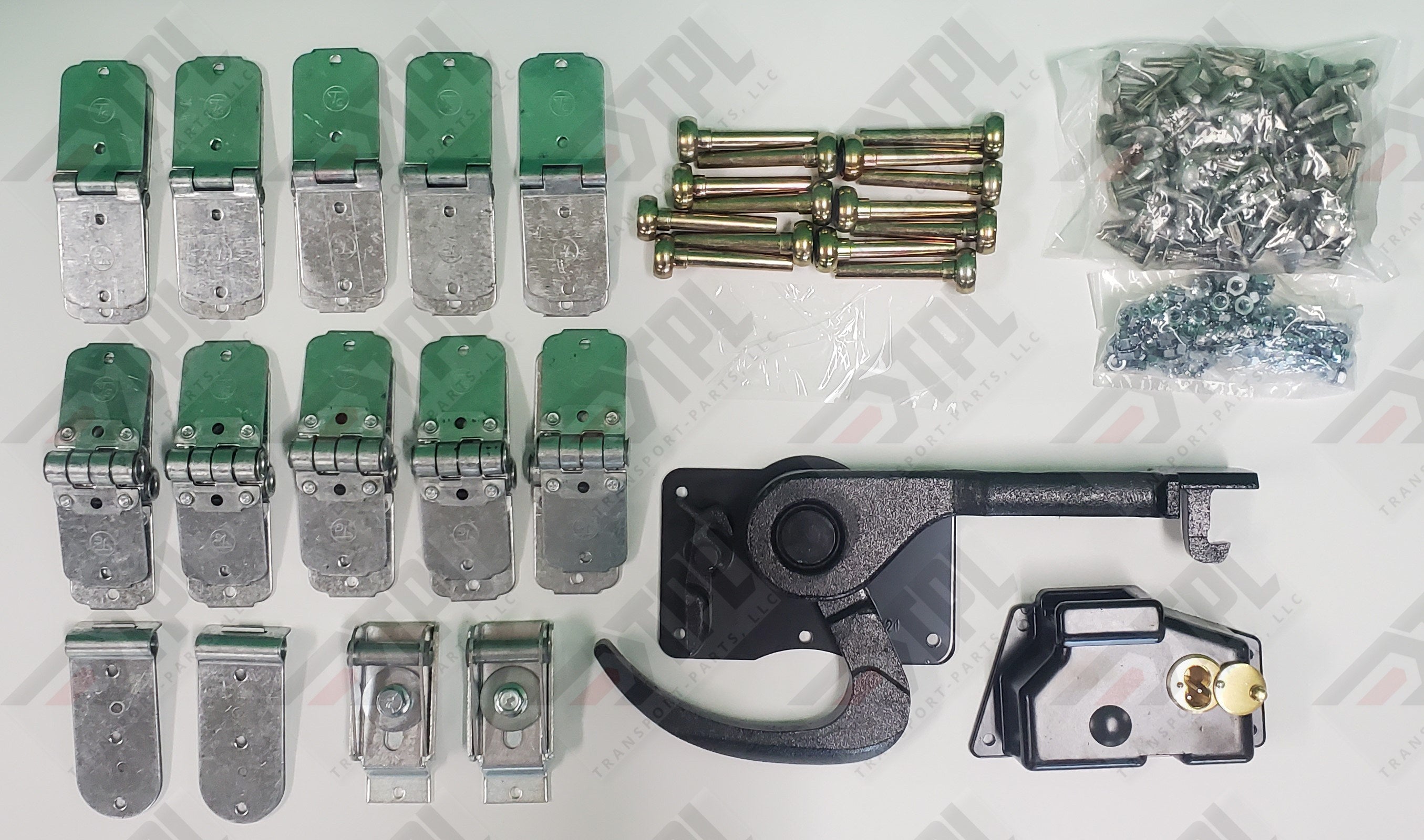 40 PIECE TODCO Roll Up Door Kit 1" PREMIUM Rollers "J" Hook Lock / Box