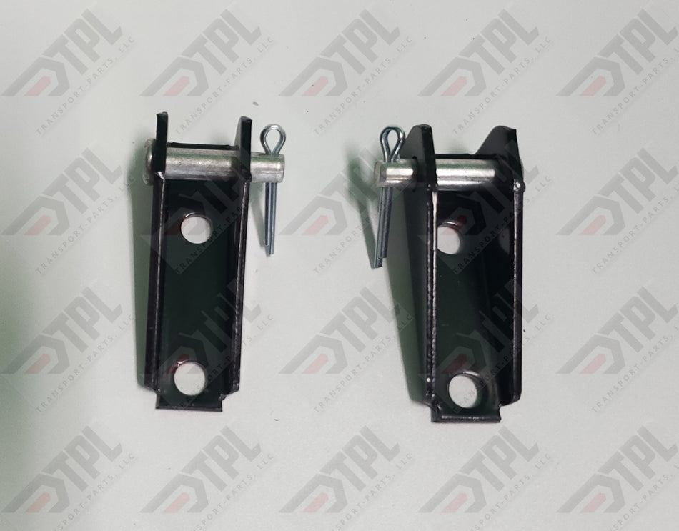 2 PACK - Todco Style Roll-up Door Box Cable Anchor Bracket Clevis Pin Kit -BLACK