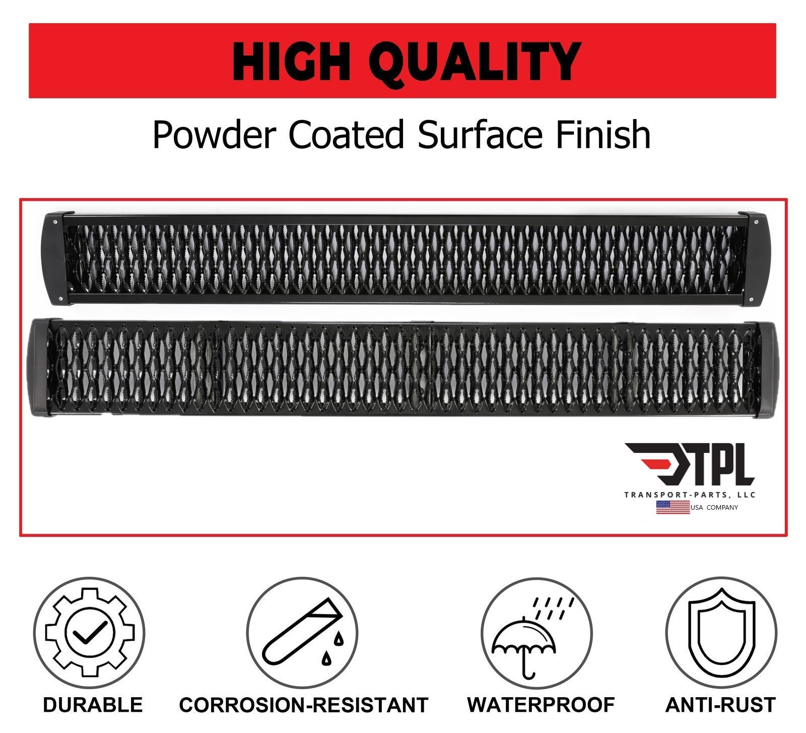 Ram Promaster 2014 & Up, Rear Step Running Board with Dock Bumpers & B ...