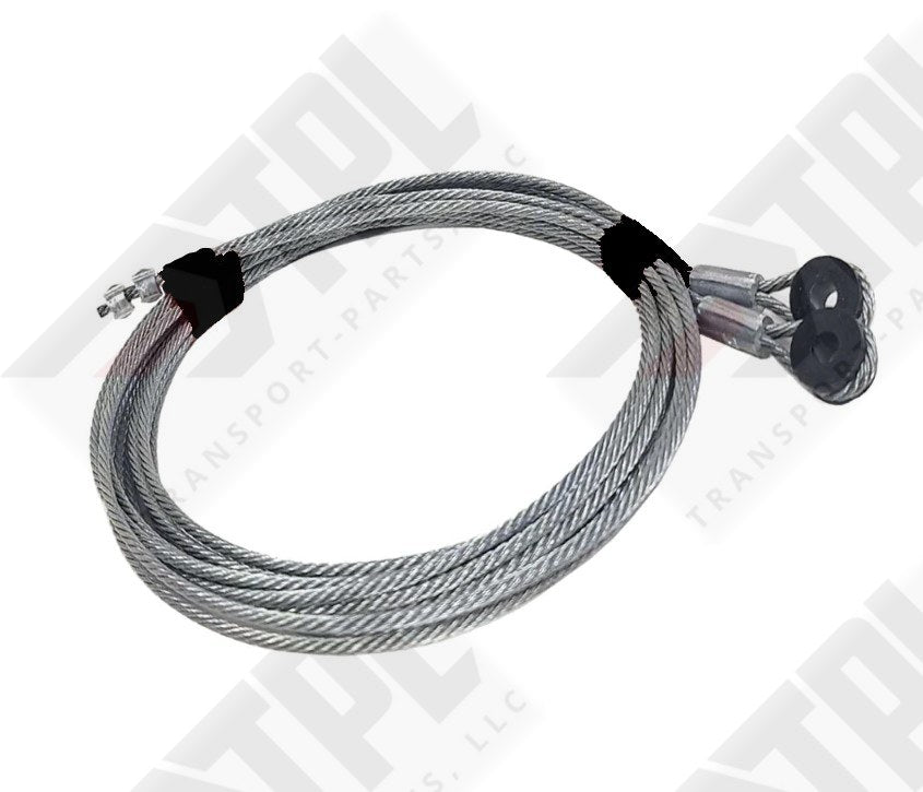 Cable 115" 7 x 7 Galvanized 1/4" Nylon Eye (pair)