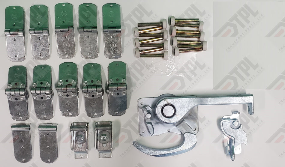 40 PIECE TODCO Roll Up Door Repair Kit-1" NYLON Rollers -SILVER Lock & Keeper