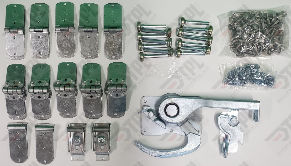 40 PIECE TODCO Roll Up Door Repair Kit-1" Rollers- SILVER - Lock& Keeper-6 PANEL W/Hardware