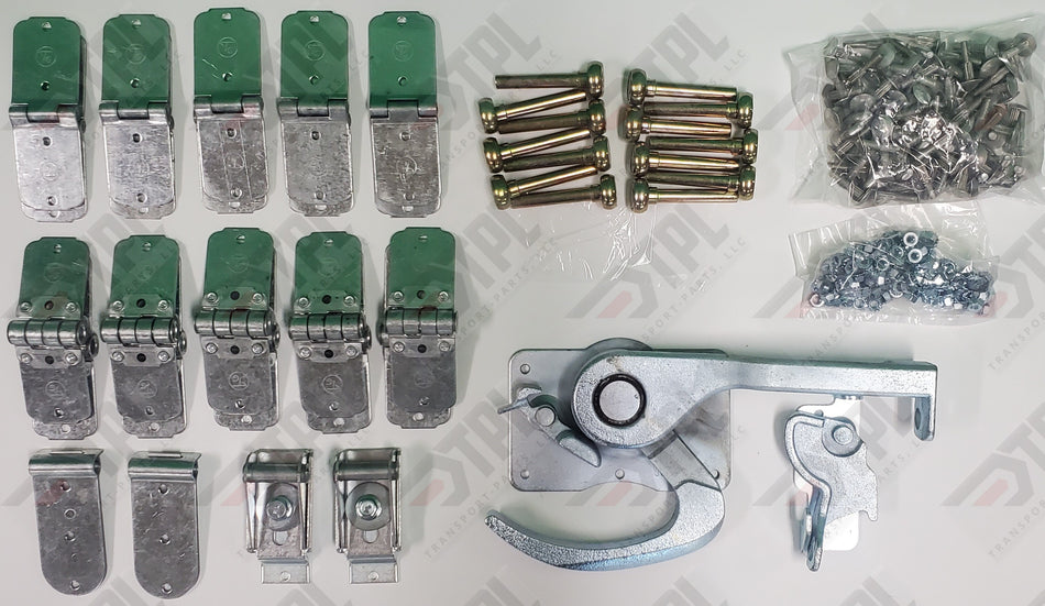 40 PIECE TODCO Roll Up Door Repair Kit-1" PREMIUM Rollers -SILVER Lock & Keeper W/Hardware