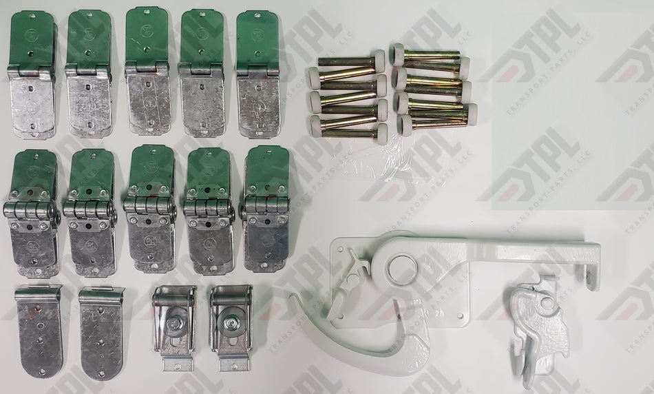 40 PIECE TODCO Roll Up Door Repair Kit-1" NYLON Rollers- WHITE- Lock & Keeper