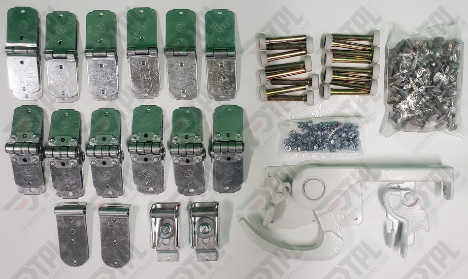 46 PIECE TODCO Roll Up Door Repair Kit-1" NYLON Rollers- WHITE- Lock & Keeper W/Hardware