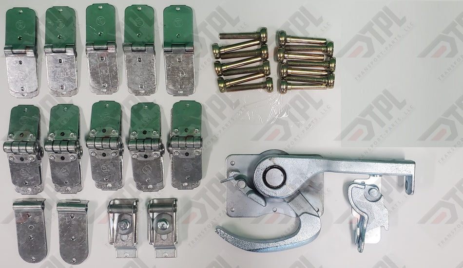 40 PIECE TODCO Roll Up Door Repair Kit-1" PREMIUM Rollers -SILVER Lock & Keeper