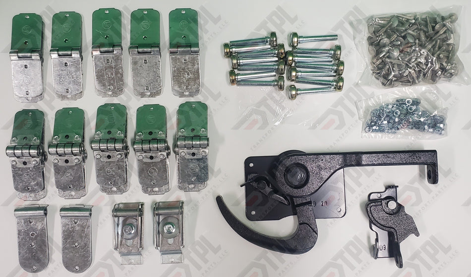 40 PIECE TODCO Roll Up Door Repair Kit -1" Rollers - Lock & Keeper - 6 PANEL W/Hardware