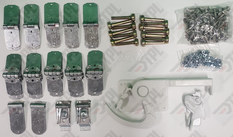 40 PIECE TODCO Roll Up Door Repair Kit-1" PREMIUM Rollers -WHITE Lock & Keeper W/Hardware