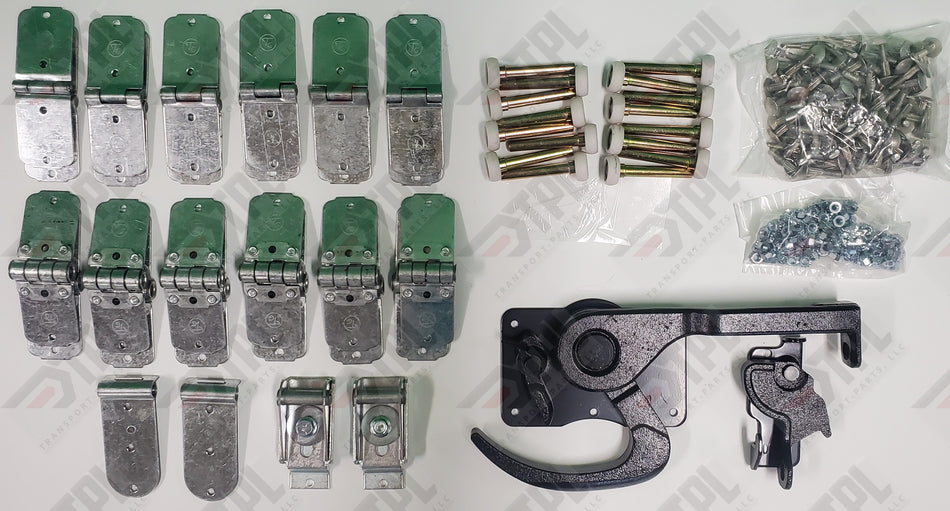46 PIECE TODCO Roll Up Door Repair Kit-1"NYLON Rollers- BLACK- Lock & Keeper W/Hardware