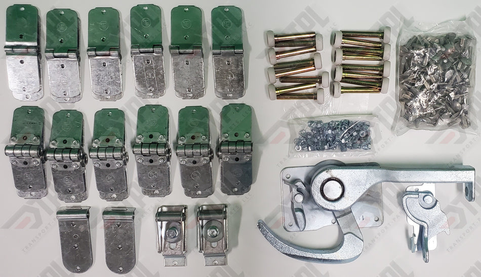 46 PIECE TODCO Roll Up Door Repair Kit-1"NYLON Rollers- ZINC- Lock & Keeper W/Hardware