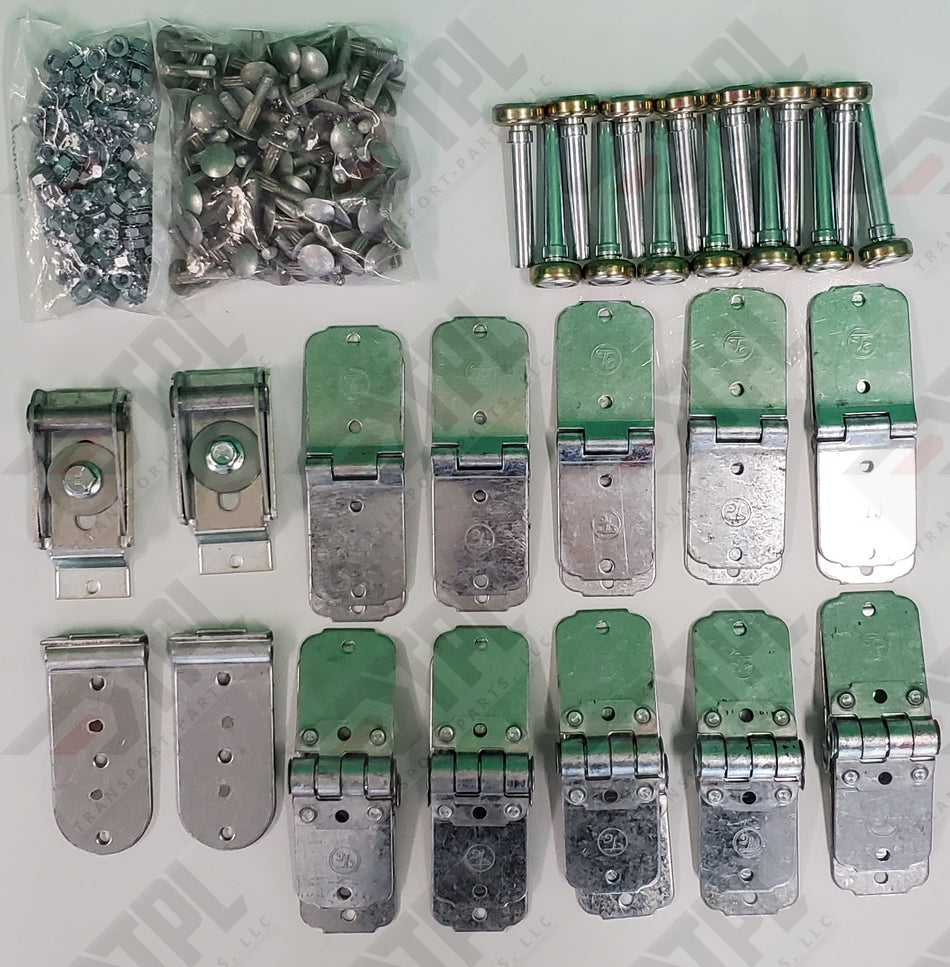 38 Pack TODCO Door Repair Kit- ALL Hinges +1" Rollers Overhead ROLL UP- 6 PANEL W/Hardware