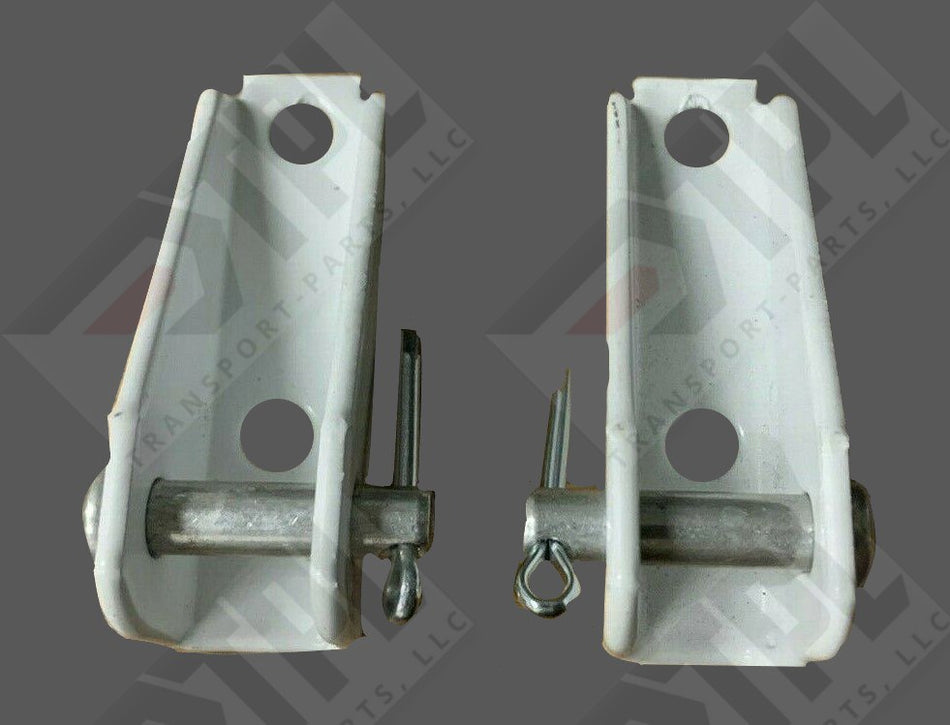 2 Pack - Todco Style Roll-up Door Box Cable Anchor Bracket Clevis Pin Kit - White