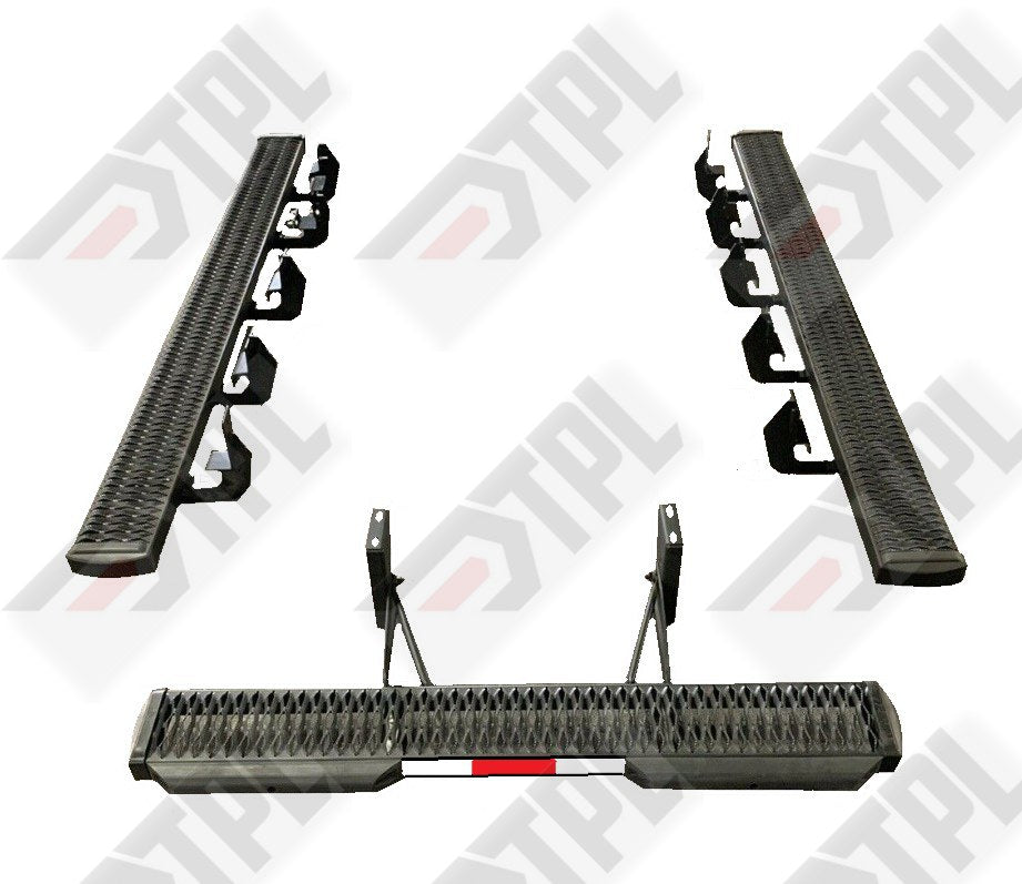 FORD TRANSIT Complete 98" Running Boards / Rear Step Kit - 2015-PRESENT